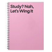Wing It Funny Study Notebook Notizblock (Vorderseite)