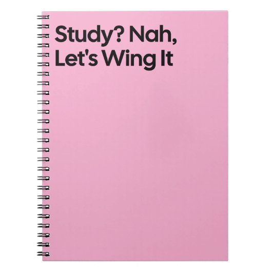 Wing It Funny Study Notebook Notizblock (Vorderseite)