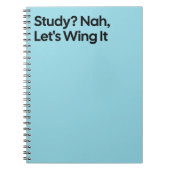 Wing It Funny Study Notebook Notizblock (Vorderseite)