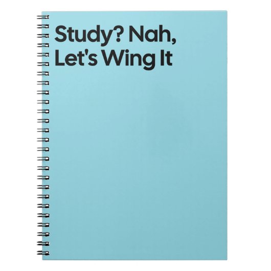 Wing It Funny Study Notebook Notizblock (Vorderseite)