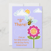 Wing-Nutz™_Bumble Bee_lila_B Dort! Einladung (Vorderseite)