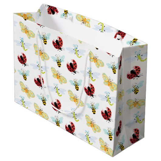 Wing-Nutz™_Fluttering Buddies_pattern_Party size Große Geschenktüte (Rückseite Schrägansicht)