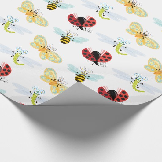 Wing-Nutz™_Fluttering Buddies_pattern_Party time Geschenkpapier (Ecke)