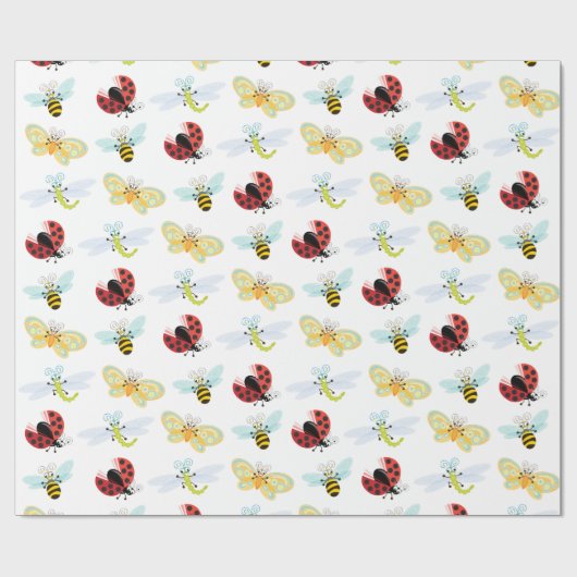 Wing-Nutz™_Fluttering Buddies_pattern_Party time Geschenkpapier (Flach)
