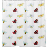 Wing-Nutz™_Fluttering Buddies_pattern_sweet & nied Duschvorhang (Vorderseite)