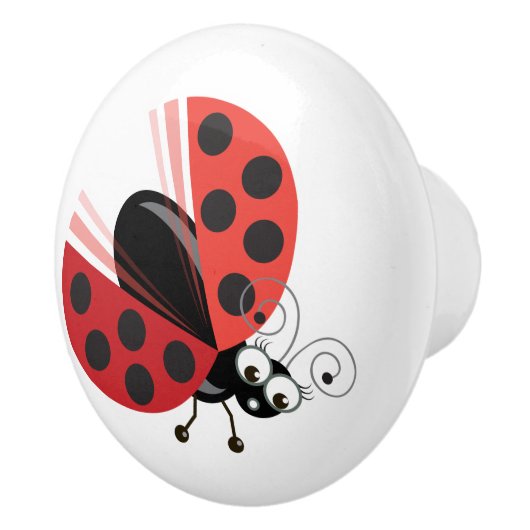 Wing-Nutz™_Ladybug (Dotty)_Sweet & Fun Dekoration Keramikknauf (Rechts)