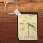 Wing on Flying Machine Sketch by Leonardo da Vinci Schlüsselanhänger (Vorderseite)