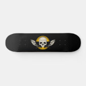 Wing Skull - GELB Skateboard (Horizontal)