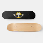 Wing Skull - GELB Skateboard (Horizontal)