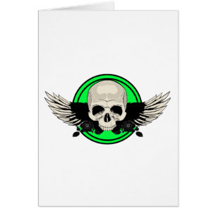 Wing Skull - GREEN