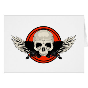 Wing Skull - ORANGE