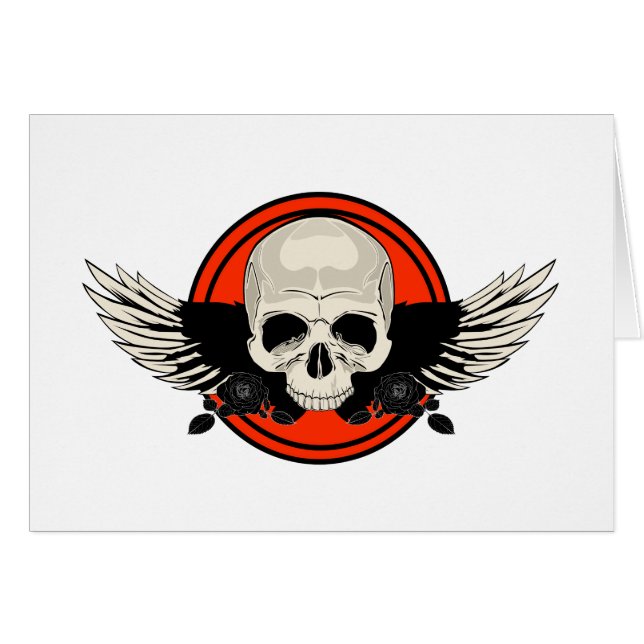 Wing Skull - ORANGE (Vorderseite (Horizontal))
