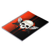 Wing Skull - ORANGE Notizblock (Linke Seite)