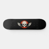 Wing Skull - ORANGE Skateboard (Horizontal)