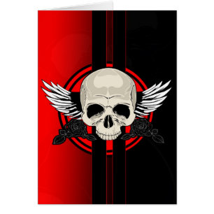 Wing Skull - RED