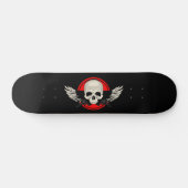 Wing Skull - RED Skateboard (Horizontal)