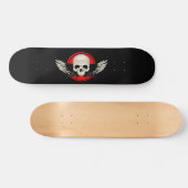 Wing Skull - RED Skateboard (Horizontal)