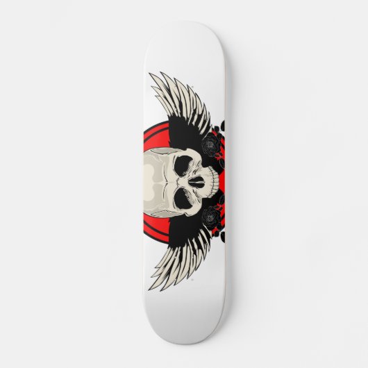 Wing Skull - RED Skateboard (Vorderseite)