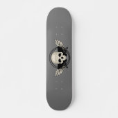 Wing Skull - SCHWARZ UND WEISS Skateboard (Vorne)