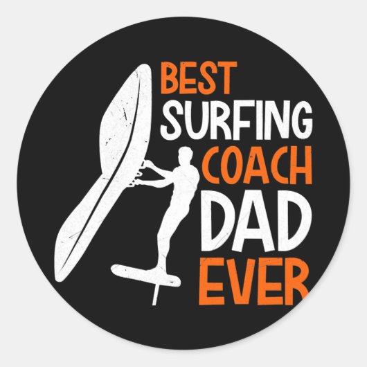 Wing Surf Coach Wing Foiling Vater Papa Wing Foil Runder Aufkleber (Vorderseite)