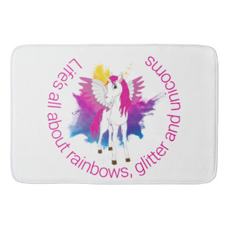 Wing Unicorn Party Aquarell Badematte