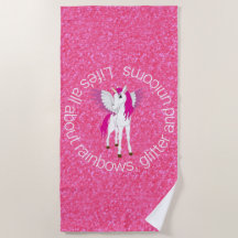 Wing Unicorn Party Glitzer Pink