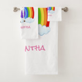 Wing Unicorn Party Regenbogen Badhandtuch Set (Insitu)