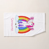 Wing Unicorn Party Regenbogen Badhandtuch Set (Handtuch)