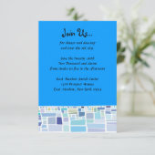 Wing Wall Israel Bar Bat Mitzvah Empfang Card Einladung (Stehend Vorderseite)