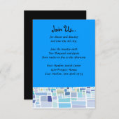 Wing Wall Israel Bar Bat Mitzvah Empfang Card Einladung (Vorne/Hinten)