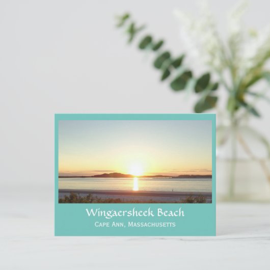 Wingaersheek Beach Sunset Postkarte (Stehend Vorderseite)