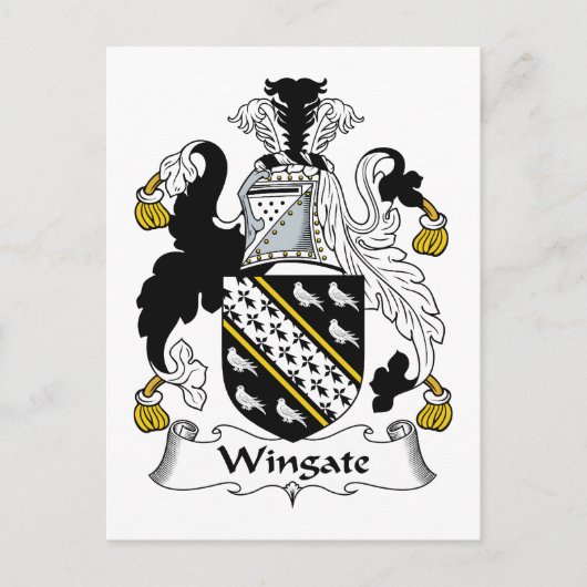 Wingate Familienwappen Postkarte (Vorderseite)