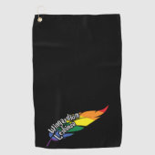 Wingaydium Lesbiosa - Funny LGBTQ+ Magic Pub Golfhandtuch (Vorderseite)