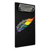 Wingaydium Lesbiosa - Funny LGBTQ+ Magic Pub Mini Klemmbrett (Schrägansicht)