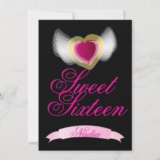 Winged 16. Geburtstag Herz-Fertigen besonders an Einladung