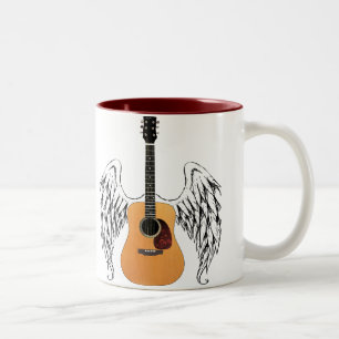 Winged Akustikgitarre Zweifarbige Tasse