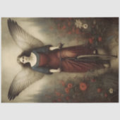 Winged Angel Bicycle Garden Vintage Decoupage Seidenpapier (Vorderseite)