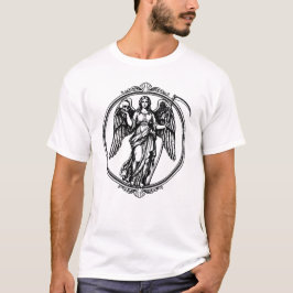 winged angel with skull and scythe T-Shirt