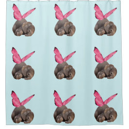 Winged Baby Elephant Duschvorhang