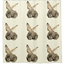 Winged Baby Elephant Duschvorhang
