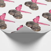 Winged Baby Elephant Wrapping Paper Geschenkpapier (Ecke)