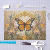 Winged Beauty Medallion, Monarch Butterfly Seidenpapier (Handwerk)