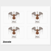 Winged Cello Ascend Design Rechteckiger Aufkleber (Blatt)