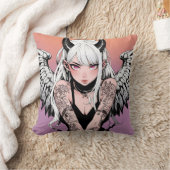 Winged Devil Anime Girl Kissen (Decke)