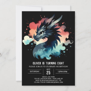 Winged Dragon Birthday Digital Einladung