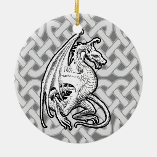 Winged Dragon Keramik Ornament (Hinten)