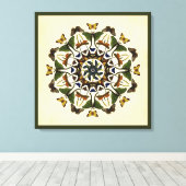 Winged Earth Butterfly Kaleidoskop Leinwand (Insitu (Holzboden))
