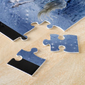 Winged Einhorn-Pegasus-Mond-Pferdeschnee Puzzle (Seite)