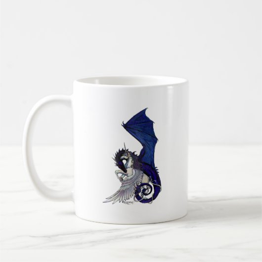 WINGED Einhorn und Drache Kaffeetasse (Links)