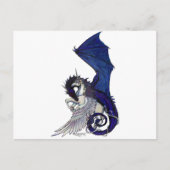 WINGED Einhorn und Drache Postkarte (Vorderseite)